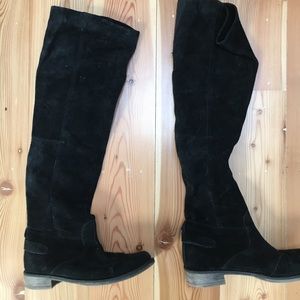 Free People Knee High Suede Boots